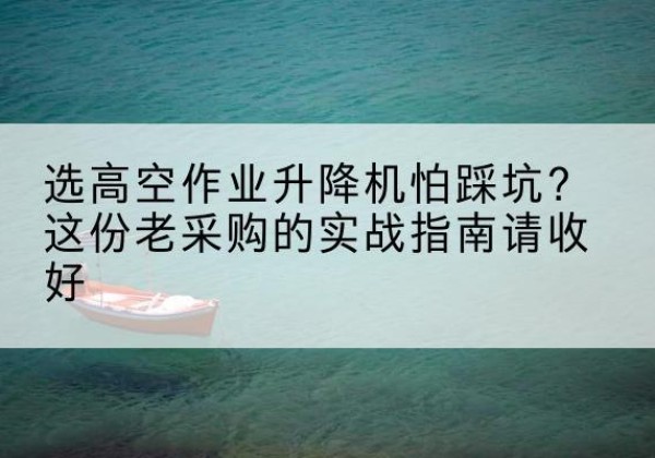 张北高空作业升降机厂家推荐-选高空作业升降机怕踩坑？这份老采购的实战指南请收好